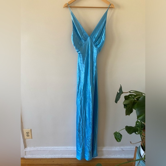 NWT Bec & Bridge Lorelai V Maxi Dress in Tropez Blue size US 4 - Picture 5 of 14